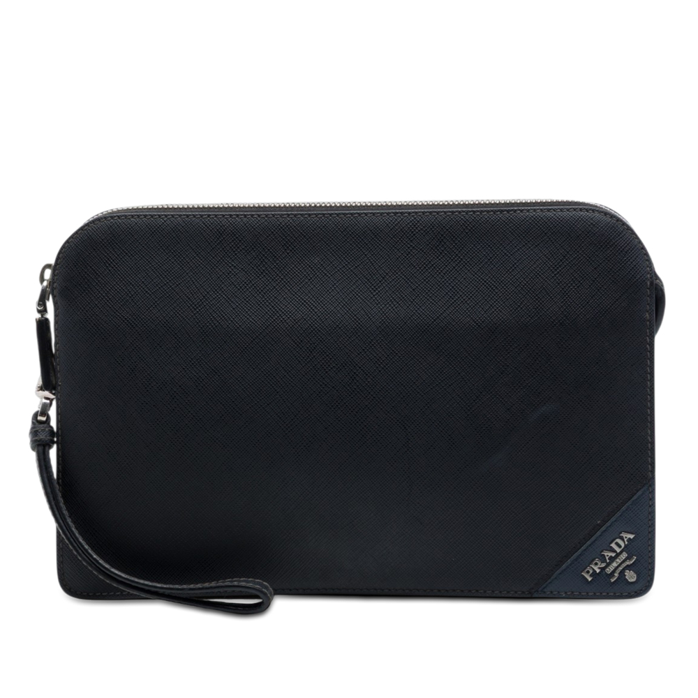 Pre-Loved Prada Saffiano Clutch
